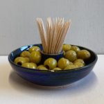 Olive dish blue